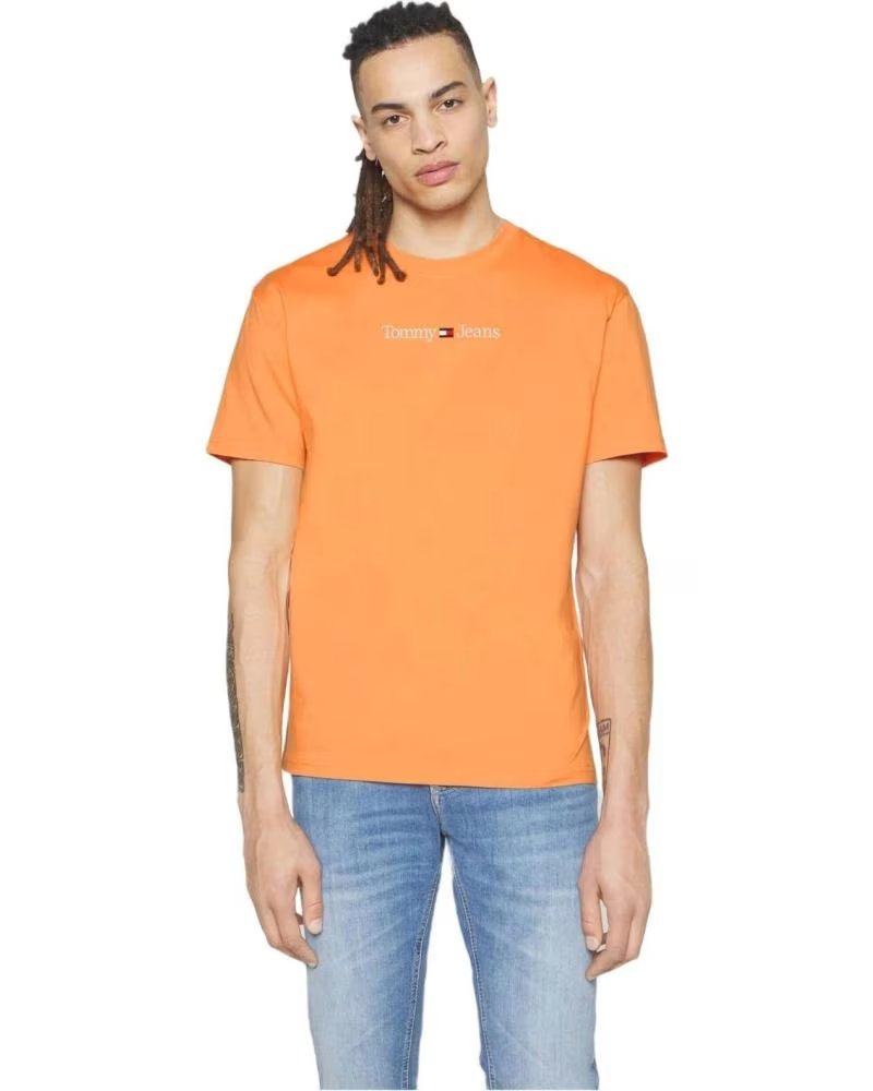 TOMMY JEANS CAMISETA DE MANGA CURTA TOMMY JEANS MASCULINA NARANJA