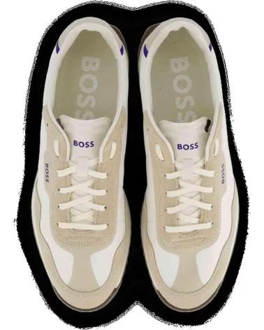 HUGO BOSS ZAPATILLAS BOSS DE PIEL PARA HOMBRE EN BLANCO BLANCO