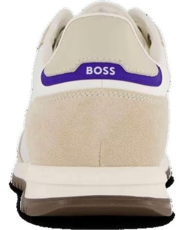 HUGO BOSS ZAPATILLAS BOSS DE PIEL PARA HOMBRE EN BLANCO BLANCO