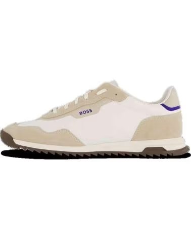 HUGO BOSS ZAPATILLAS BOSS DE PIEL PARA HOMBRE EN BLANCO BLANCO