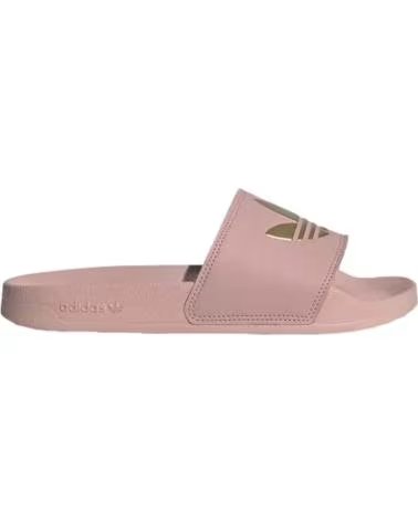 TONGS ADIDAS ADILETTE LITE ROSE AVEC TREFOIL DORÉ WONMAU-WON