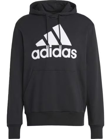 ADIDAS MOLETOM COM CAPUZ ADIDAS ESSENTIALS LOGO PRETO MASCULINO NEGRO