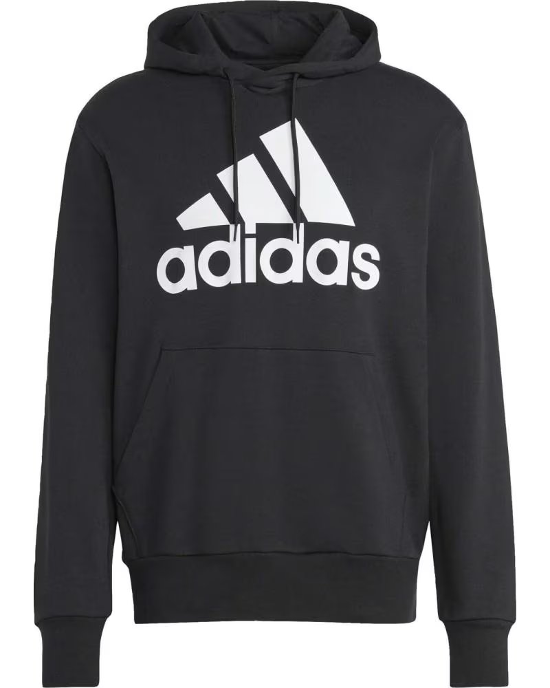 ADIDAS MOLETOM COM CAPUZ ADIDAS ESSENTIALS LOGO PRETO MASCULINO NEGRO
