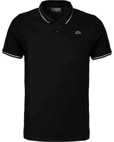 KAPPA POLO DE MANGA CORTA EN PARA HOMBRE NEGRO