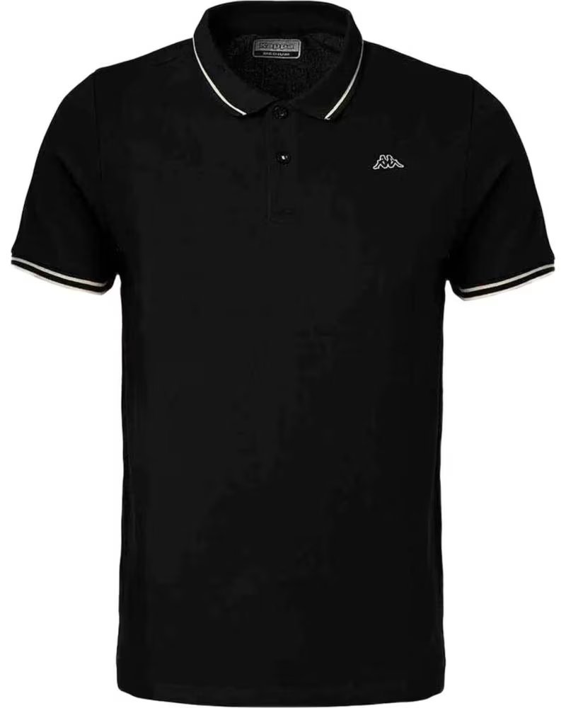 KAPPA POLO DE MANGA CORTA EN PARA HOMBRE NEGRO