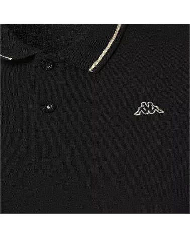 KAPPA POLO DE MANGA CORTA EN PARA HOMBRE NEGRO
