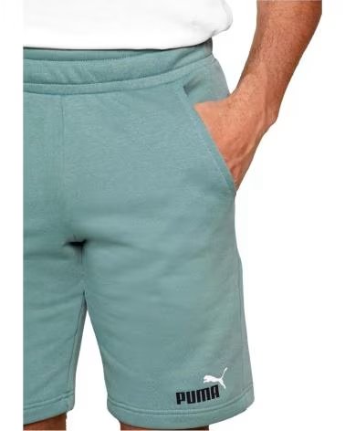 PUMA PANTALONI CORTI PUMA ESSENTIALS LOGO UOMO AZUL
