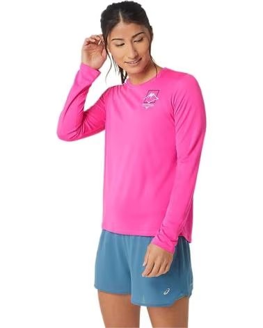ASICS MAGLIA DA RUNNING ASICS A MANICHE LUNGHE DA DONNA ROSA