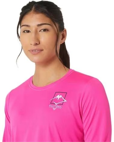 ASICS MAGLIA DA RUNNING ASICS A MANICHE LUNGHE DA DONNA ROSA