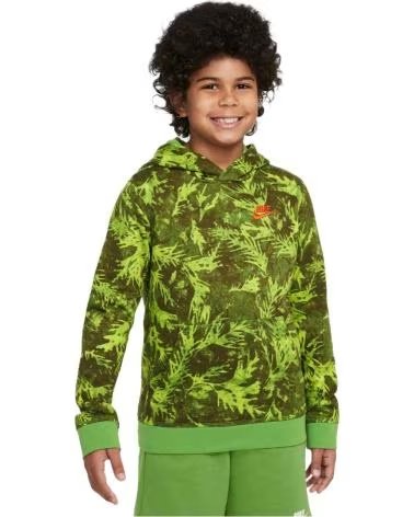 NIKE SUDADERA CON CAPUCHA EN PARA NINOS VERDE