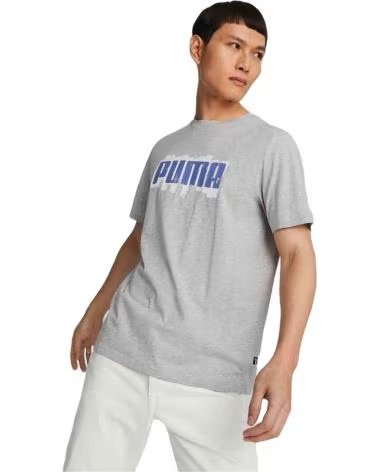 PUMA T-SHIRT PUMA POUR HOMME AVEC LOGO CENTRAL GRIS