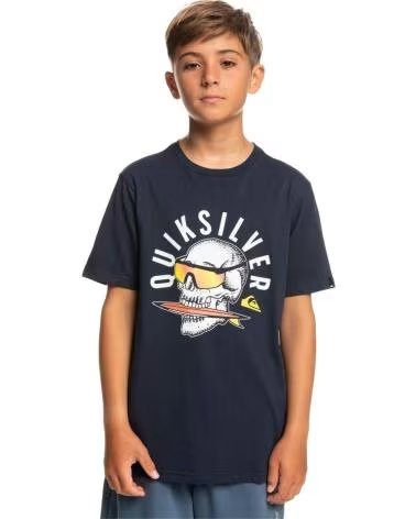 QUIKSILVER SHORT SLEEVE GRAPHIC PRINT T-SHIRT AZUL