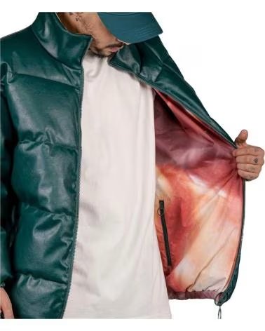 GRIMEY GIACCA GRIMEY UNISEX REVERSIBILE STAMPATA E VERDE SCURO MULTICOLOR
