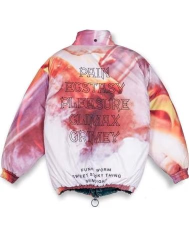 GRIMEY GIACCA GRIMEY UNISEX REVERSIBILE STAMPATA E VERDE SCURO MULTICOLOR