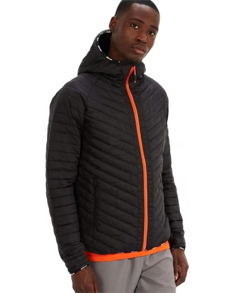 ELLESSE GIACCA TRAPUNTATA CON CAPPUCCIO ELLESSE UNISEX NERA NEGRO
