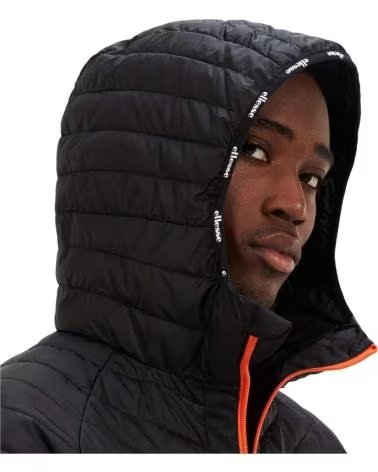 ELLESSE GIACCA TRAPUNTATA CON CAPPUCCIO ELLESSE UNISEX NERA NEGRO