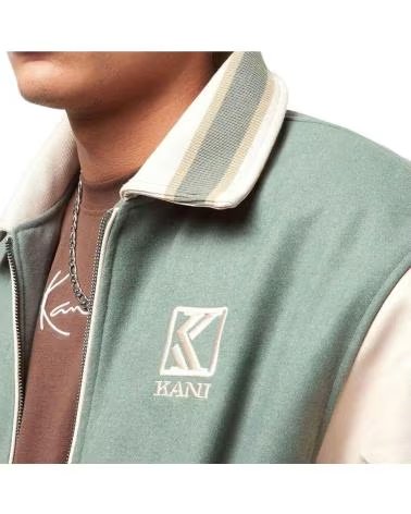KARL KANI KARL KANI MEN´S GREEN LETTERMAN JACKET VERDE