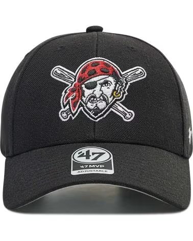 47 BRAND 47 BRAND BLACK CAP WITH PIRATE LOGO FOR MEN NEGRO