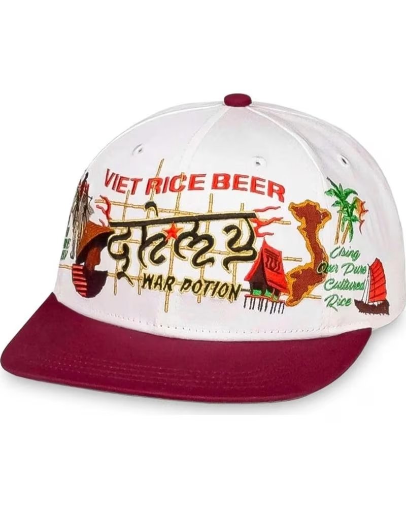 GRIMEY GRIMEY "BEER" KAPPE WEISS UND BORDEAUX BLANCO