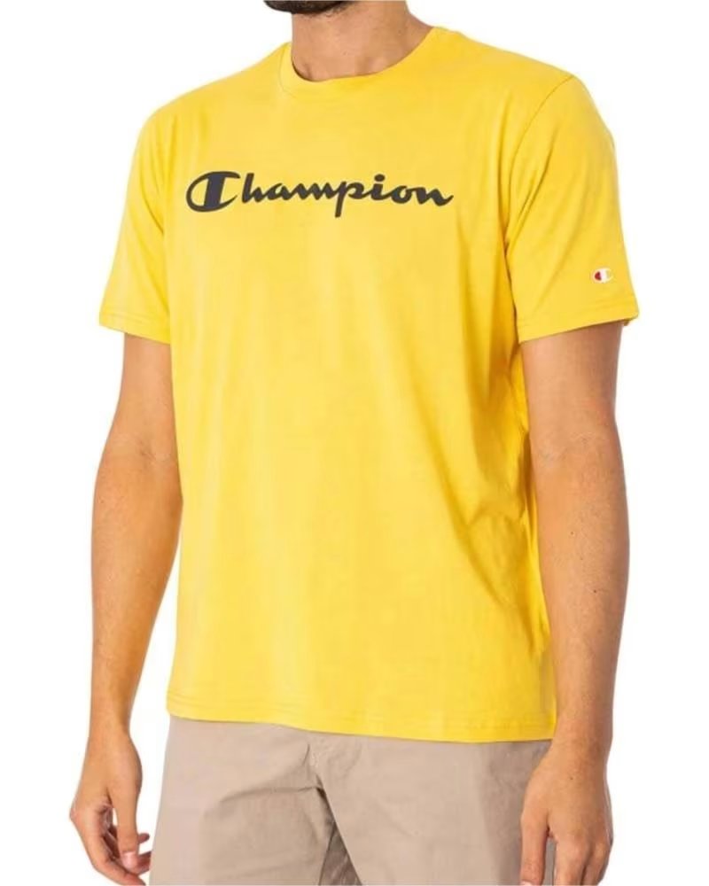 CHAMPION CAMISETA DE MANGA CORTA EN PARA HOMBRE AMARILLO