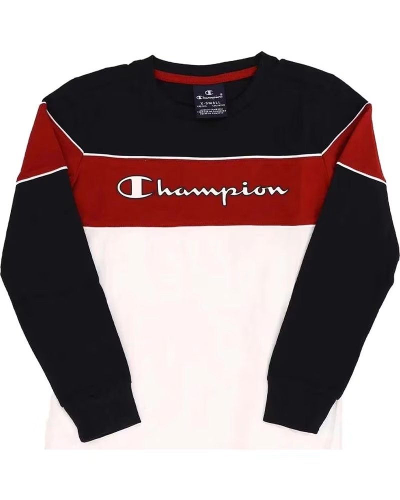 CHAMPION MAGLIA A MANICHE LUNGHE CHAMPION PER BAMBINI BLANCO