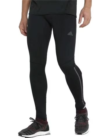 ADIDAS LEGGINGS TECNICI A COMPRESSIONE PER RUNNING NEGRO