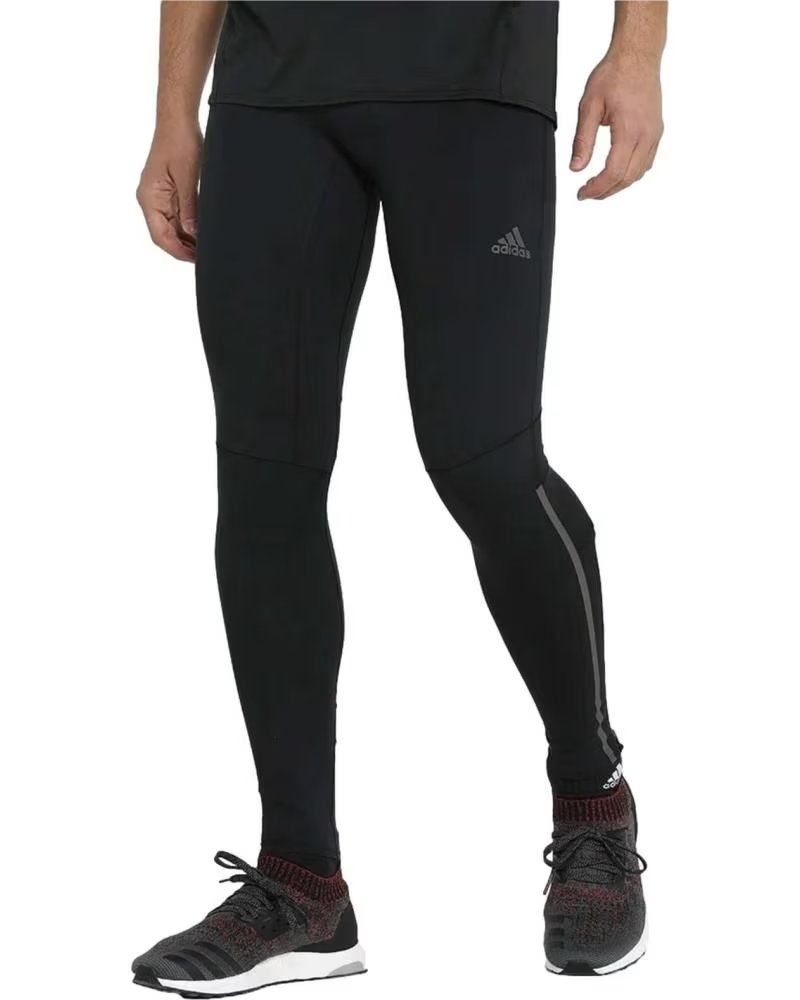 ADIDAS LEGGINGS TECNICI A COMPRESSIONE PER RUNNING NEGRO