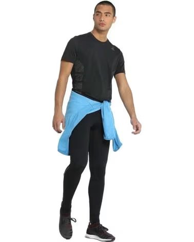 ADIDAS LEGGINGS TECNICI A COMPRESSIONE PER RUNNING NEGRO