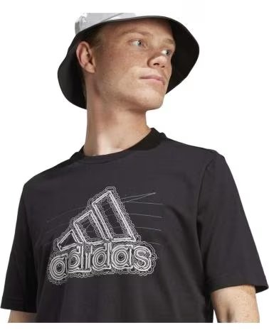 ADIDAS T-SHIRT ADIDAS PERFORMANCE LOGO UOMO NERA MANICA CORTA NEGRO