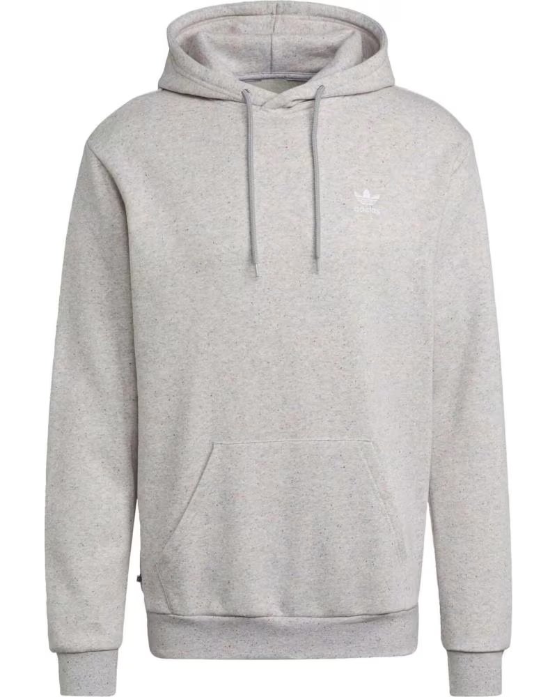 ADIDAS FELPA CON CAPPUCCIO ADIDAS ESSENTIALS DA UOMO GRIS
