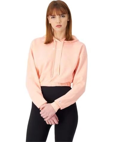 CHAMPION SUDADERA CON CAPUCHA CHAMPION CROPPED PARA MUJER ROSA