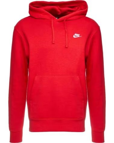 NIKE SUDADERA CON CAPUCHA EN PARA HOMBRE ROJO