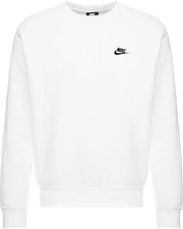 NIKE SUDADERA SPORTSWEAR CLUB FLEECE BV2662 BLANCO