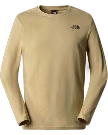 THE NORTH FACE MAGLIETTA A MANICHE LUNGHE THE NORTH FACE DA UOMO BEIGE