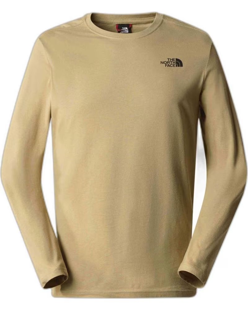 THE NORTH FACE MAGLIETTA A MANICHE LUNGHE THE NORTH FACE DA UOMO BEIGE