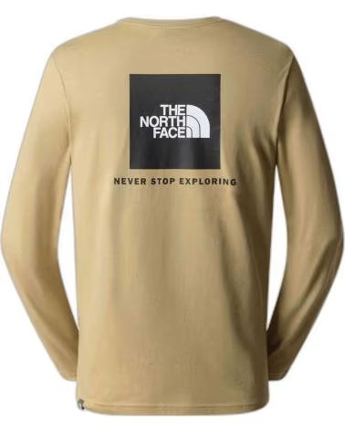 THE NORTH FACE MAGLIETTA A MANICHE LUNGHE THE NORTH FACE DA UOMO BEIGE
