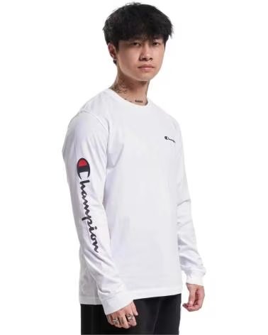 CHAMPION CHAMPION LANGARMSHIRT FÜR HERREN BLANCO