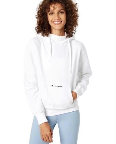 CHAMPION FELPA CON CAPPUCCIO CHAMPION DA DONNA BLANCO