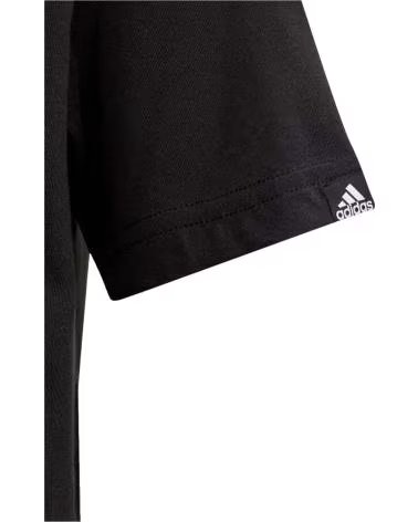 ADIDAS CAMISETA ADIDAS DE MANGA CURTA COM LOGO REPETIDO PARA CRIANÇAS UNISSEX NEGRO