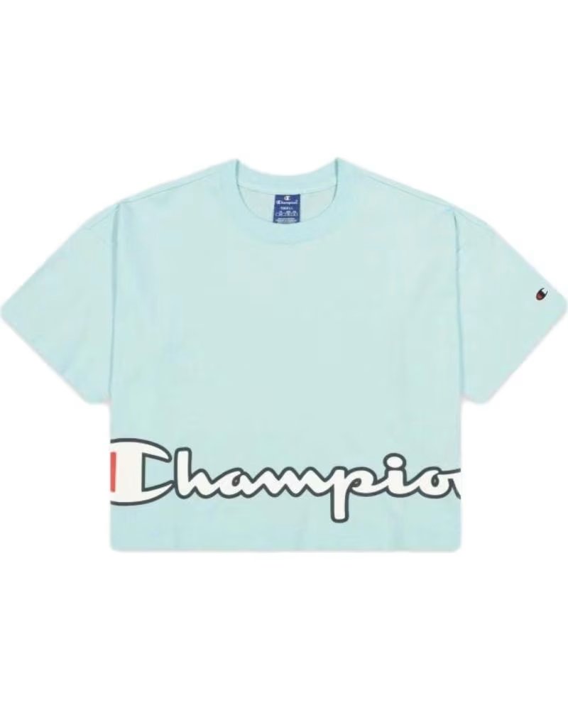 CHAMPION T-SHIRT COURT CHAMPION À LOGO POUR FEMME AZUL