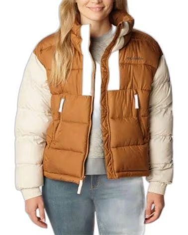 COLUMBIA PADDED VEST WITH CONTRAST PANELS MARRON