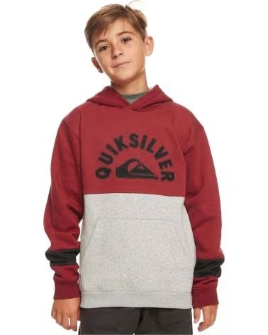 QUIKSILVER SUDADERA CON CAPUCHA EN PARA NINOS UNISEX ROJO