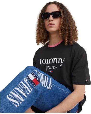 TOMMY HILFIGER TOMMY JEANS MEN´S SHORT SLEEVE T-SHIRT NEGRO
