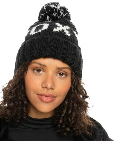 ROXY GORRO ROXY NEGRO CON POMPON PARA MUJER NEGRO