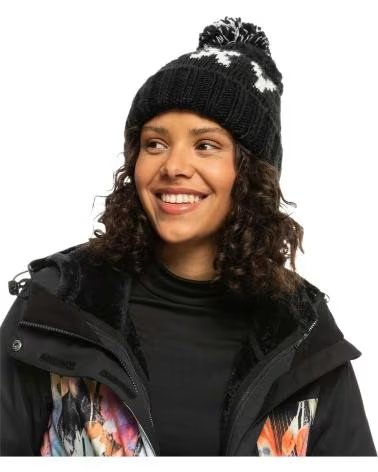ROXY GORRO ROXY NEGRO CON POMPON PARA MUJER NEGRO