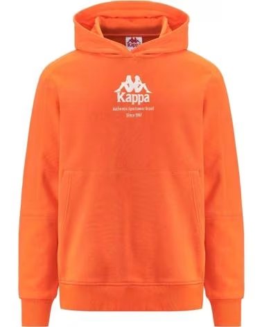 KAPPA SUDADERA CON CAPUCHA EN PARA HOMBRE NARANJA