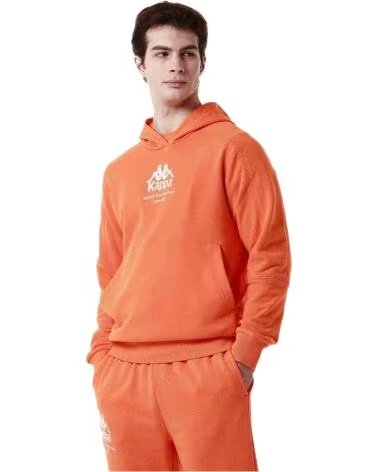 KAPPA SUDADERA CON CAPUCHA EN PARA HOMBRE NARANJA