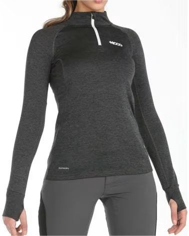 8000 SUDADERA 1/4 ZIP UNISEX NEGRO NEGRO