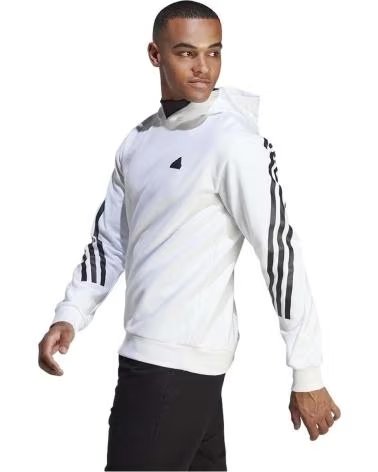ADIDAS MOLETOM COM CAPUZ ADIDAS FUTURE ICONS 3-STRIPES MASCULINO BLANCO