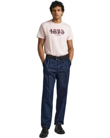 PEPE JEANS PEPE JEANS T-SHIRT "1873 LONDON" KURZARM HERREN ROSA ROSA